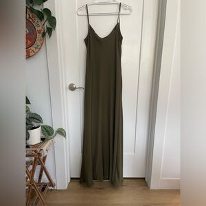 Banana Republic satin slip midi dress